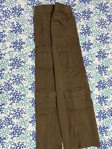 Girls Stylish Brown Cargo Pants