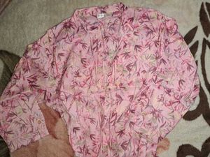 Pink Botanical Shrug coat