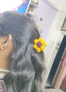 Handmade Sunflower Hair Clip only one
