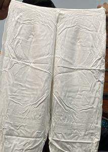 Short length white pant for girls