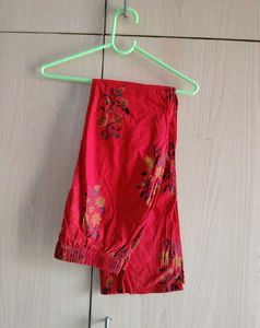 Red Floral Print Kurta Pant Set✨
