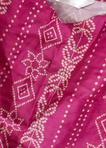 Vibrant Pink Polka Dot sharara set