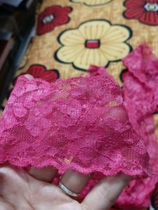 Beautiful Pink Net Look Lace