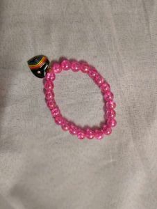Cute Beaded Bracelet with Heart Charm