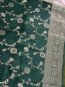 Elegant Embroidered Green Fabric