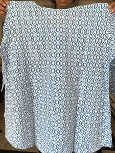 Blue Geometric Print Kurta