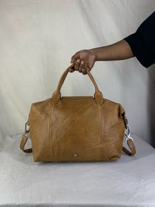 Authentic Longchamp Le Pliage Cuir Leather Satchel