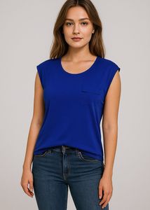 Blue Pocket Tee