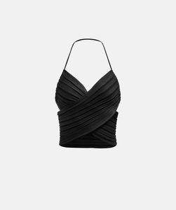 NEWME Chic Black Tie Up Halter Top✨️