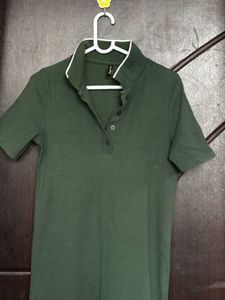 Ribbed Polo Neck dress