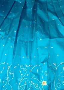 Teal Embroidered Skirt