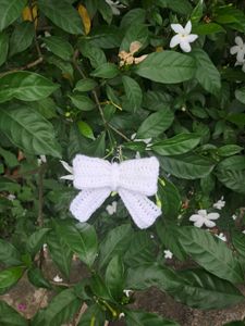 Crochet Bow Keychain