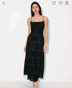 Floral black maxi dress