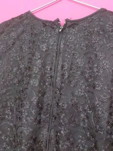 Elegant Black Lace kurti Free earrings ✨️