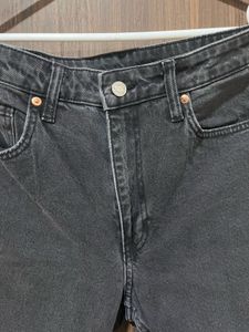 Washed Black Ripped Jeans