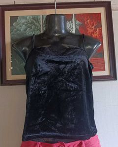 Black Velvet Camisole Top