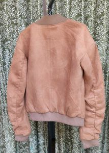 Men's Tan Suede Bomber Jacket