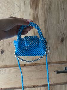 Chic Beaded Red Mini Handbag