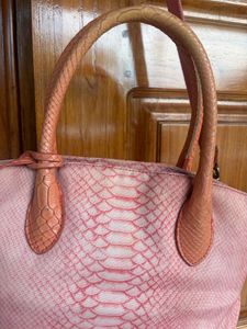 soft bag Chic Pink Embossed Handbag