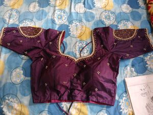 Designer Embellished Purple Blouse