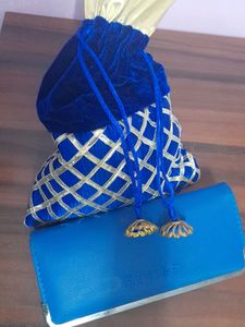 Potli Bag With  Stylish Clutch In Combo