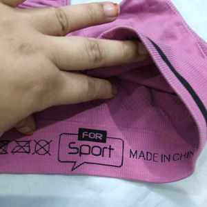 🤎 Comfortable Pink Sports Bra