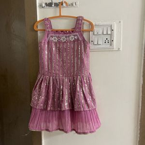 Elegant Tiered Kurta Set with Palazzo Pants