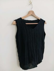 Sleeveless Black Top