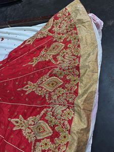 Stunning Red &amp; Gold Embroidered gown
