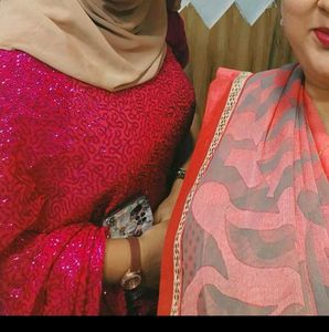 Stunning Sequined Fuchsia Ethnic saree