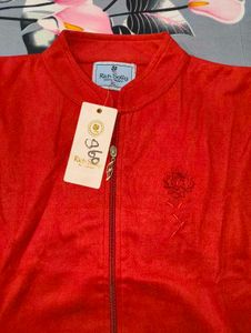 Red Zip-Up Jacket