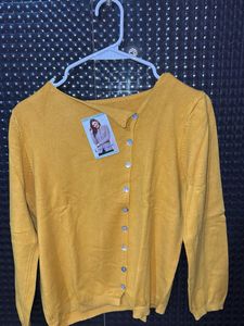 Yellow Button-Up Cardigan