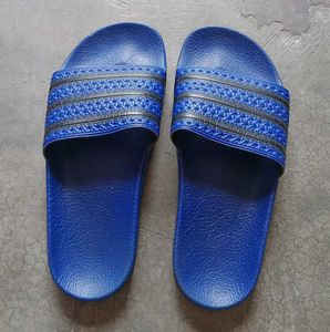 ADIDAS Blue Striped Sliders