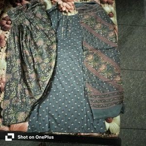 Designer Kurta Set with salwar and cotton dupatta
