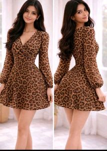 Wild Muse Leopard Mini Dress 🐆 on sale