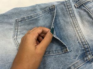 washed out distressed Blue baggy Jeans