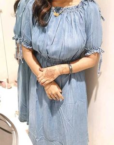 Denim Off-Shoulder Dress
