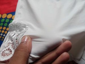 White Lace Trim Shapewear Shorts