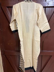 Elegant Cream Printed Kurta