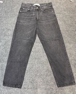 Bershka Men’s Charcoal Grey Denim -Trendy Wide Leg