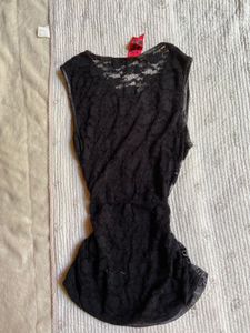 sparkly vintage fitted lace top