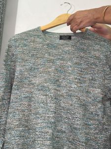 Men's Textured Crew Neck Sweater