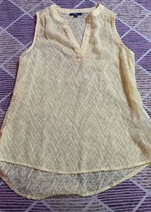 Lime Yellow Color Georgette Short Kurti