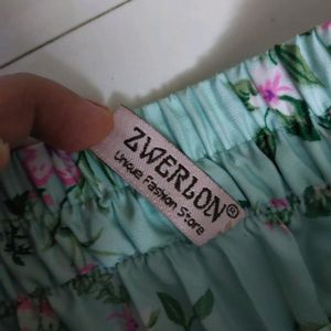 FREE SHIPPING Floral Midi A-line Flare Skirt