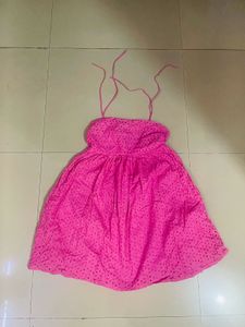 Pink mini dress
