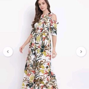 Stylish Cold Shoulder Floral jumpsuit