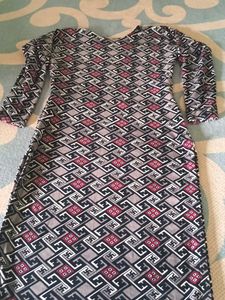 Patterned Long Sleeve kurti...full stretchable fab