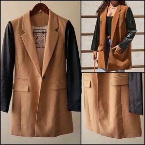 {Leather Arm} - Stylish Blazer 🦋