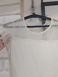 Elegant White Lace Mini Dress