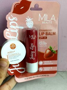Set of 2 spf lip balm ( mila beauty+ the love co)